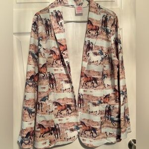Equestrian Print Blazer